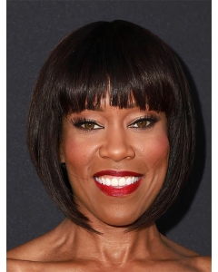 Bobs Straight Chin Length Black Capless Regina King Wigs Bobs Straight Chin Length Black Capless Regina King Wigs