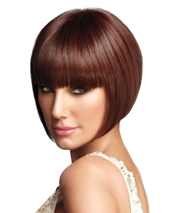 Popular Auburn Straight Chin Length Bob Wigs Popular Auburn Straight Chin Length Bob Wigs