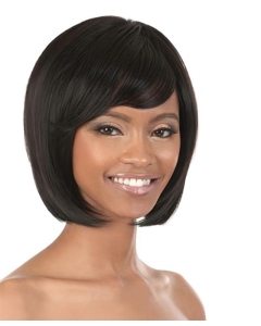 Elegant Black Straight Chin Length African American Wigs Elegant Black Straight Chin Length African American Wigs