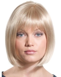 Shining Blonde Straight Chin Length Synthetic Wigs Shining Blonde Straight Chin Length Synthetic Wigs
