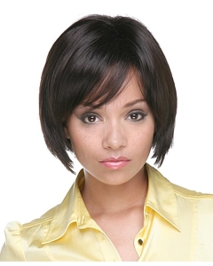 Easeful Black Straight Chin Length African American Wigs Easeful Black Straight Chin Length African American Wigs