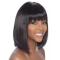 Comfortable Black Straight Chin Length African American Wigs