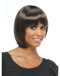 Refined Black Straight Chin Length African American Wigs Refined Black Straight Chin Length African American Wigs
