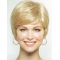 Blonde Straight Synthetic Traditiona Medium Wigs