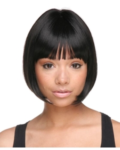 Gentle Black Straight Chin Length African American Wigs Gentle Black Straight Chin Length African American Wigs