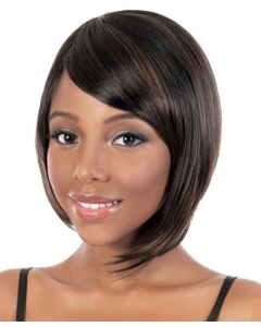 Tempting Brown Straight Chin Length African American Wigs Tempting Brown Straight Chin Length African American Wigs