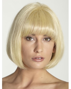 Comfortable Blonde Straight Chin Length Wigs For Cancer Comfortable Blonde Straight Chin Length Wigs For Cancer
