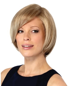Elegant Blonde Monofilament Chin Length Wigs For Cancer Elegant Blonde Monofilament Chin Length Wigs For Cancer