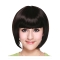 Trendy Black Straight Chin Length Bob Wigs