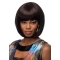 Trendy Black Straight Chin Length African American Wigs