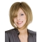 Polite Blonde Straight Chin Length Wigs For Cancer