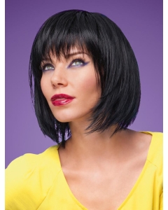 Stylish Black Monofilament Chin Length Bob Wigs Stylish Black Monofilament Chin Length Bob Wigs