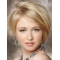 Exquisite Blonde Straight Chin Length Lace Front Wigs For Cancer