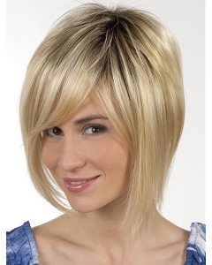 Soft Blonde Monofilament Chin Length Lace Wigs Soft Blonde Monofilament Chin Length Lace Wigs