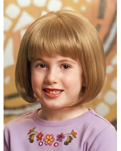 Modern Blonde Straight Chin Length Wigs For Cancer Modern Blonde Straight Chin Length Wigs For Cancer