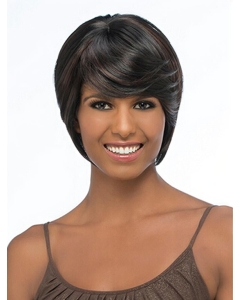 Graceful Black Straight Chin Length African American Wigs Graceful Black Straight Chin Length African American Wigs