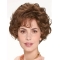 Chin Length Monofilament Brown Curly 10" Synthetic Beautiful Medium Wigs