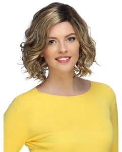 Blonde Stylish Curly Chin Length Synthetic Bob Wigs Blonde Stylish Curly Chin Length Synthetic Bob Wigs