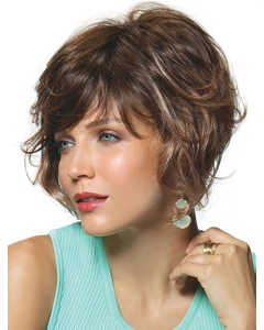 Brown Curly 10" Synthetic Bobs The Best Monofilament Wigs Brown Curly 10" Synthetic Bobs The Best Monofilament Wigs