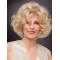 Curly Chin Length Designed Synthetic Platinum Blonde Monofilament Wigs