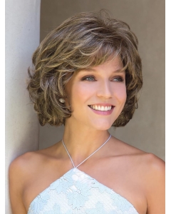 Brown Chin Length Curly Synthetic Wigs Brown Chin Length Curly Synthetic Wigs