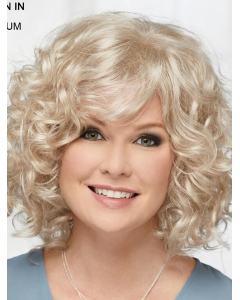 Curly Platinum Blonde Chin Length 12" Hairstyles Classic Wigs Curly Platinum Blonde Chin Length 12" Hairstyles Classic Wigs