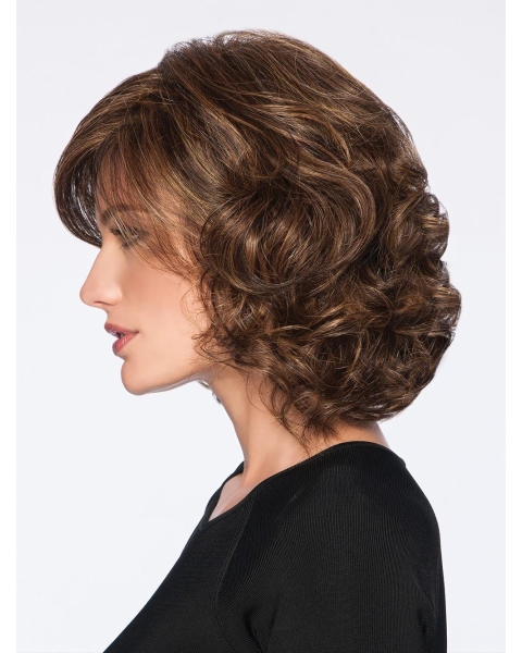 Brown Classic Women'S Curly Synthetic Wigs Brown Classic Women'S Curly Synthetic Wigs