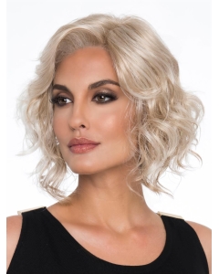 12" Curly Platinum Blonde Monofilament Wig Without Bangs 12" Curly Platinum Blonde Monofilament Wig Without Bangs