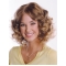 Brown Faddish Curly Remy Human Hair Medium Wigs