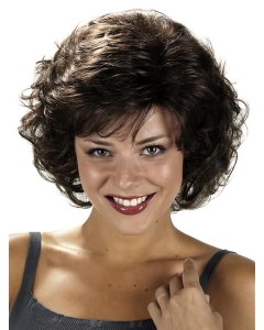 Sleek Black Curly Chin Length Classic Wigs Sleek Black Curly Chin Length Classic Wigs