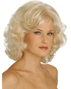 Pleasing Blonde Curly Chin Length Classic Wigs Pleasing Blonde Curly Chin Length Classic Wigs
