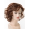 Durable Brown Curly Chin Length Synthetic Wigs