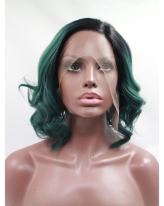 Bobs 11" Curly Ombre/2 Tone Chin Length Lace Front Synthetic Wigs Bobs 11" Curly Ombre/2 Tone Chin Length Lace Front Synthetic Wigs