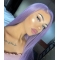 Cosplay Purple Long Straight Breeze Synthetic Lace Front Wigs For Women Without Bangs