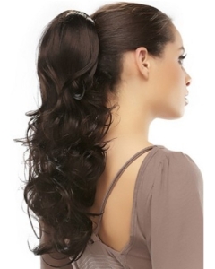 Suitable Brown Wavy Long Synthetic Clip in Hairpieces Suitable Brown Wavy Long Synthetic Clip in Hairpieces
