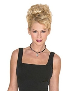 Mature Blonde Curly Short Clip in Hairpieces Mature Blonde Curly Short Clip in Hairpieces