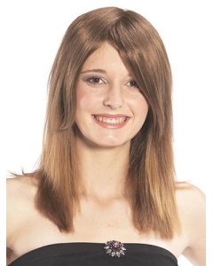 Refined Brown Straight Long Human Hair Hairpieces Refined Brown Straight Long Human Hair Hairpieces