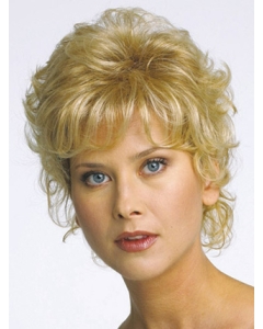 Exquisite Blonde Curly Short Hair Falls & Half Exquisite Blonde Curly Short Hair Falls & Half