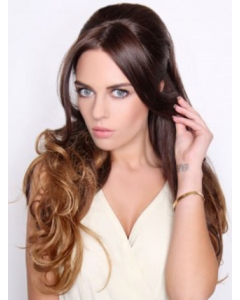 Discount Black Wavy Long Hair Falls & Half Discount Black Wavy Long Hair Falls & Half