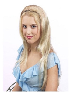 Fashionable Blonde Straight Long Human Hair Wigs & Half Wigs Fashionable Blonde Straight Long Human Hair Wigs & Half Wigs