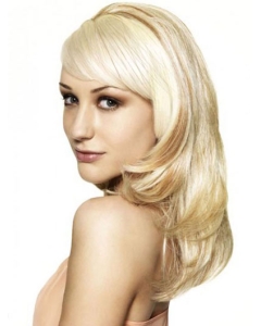 No-fuss Blonde Wavy Long Human Hair Wigs & Half Wigs No-fuss Blonde Wavy Long Human Hair Wigs & Half Wigs