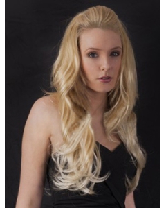Modern Blonde Wavy Long Human Hair Wigs & Half Wigs Modern Blonde Wavy Long Human Hair Wigs & Half Wigs