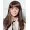 Brown 18" Long Straight Capless  Synthetic Children Wig
