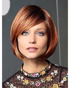 Quality Long 10" Monofilament Auburn Straight Synthetic Bob Wigs Quality Long 10" Monofilament Auburn Straight Synthetic Bob Wigs