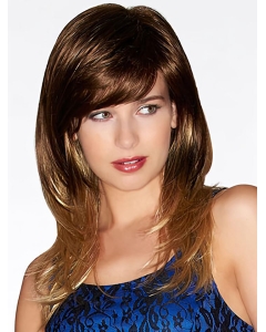 16" Straight Ombre/2 tone With Bangs Long Syn thetic Women Wigs 16" Straight Ombre/2 tone With Bangs Long Syn thetic Women Wigs