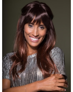 High Quality Capless Long Straight Auburn With Bangs African American Synthetic Women Wigs High Quality Capless Long Straight Auburn With Bangs African American Synthetic Women Wigs