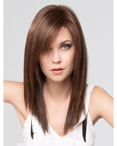 Trendy Brown 16" long Straight With Bangs  Monofilamen Synthetic Women Wigs Trendy Brown 16" long Straight With Bangs  Monofilamen Synthetic Women Wigs