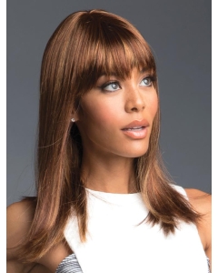 Auburn Capless 16" long Straight With Bangs Convenient Monofilament Synthetic Women Wigs Auburn Capless 16" long Straight With Bangs Convenient Monofilament Synthetic Women Wigs