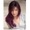 20'' Long Straight Capless Purple Layered Synthetic Women Wigs