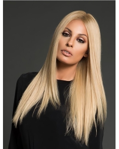 18'' Long Straight Blonde hand-tied Lace Front Layered Human Hair Wigs For Women 18'' Long Straight Blonde hand-tied Lace Front Layered Human Hair Wigs For Women